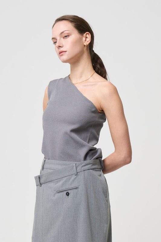 Minimal Shoulder Cutsew - GRAY