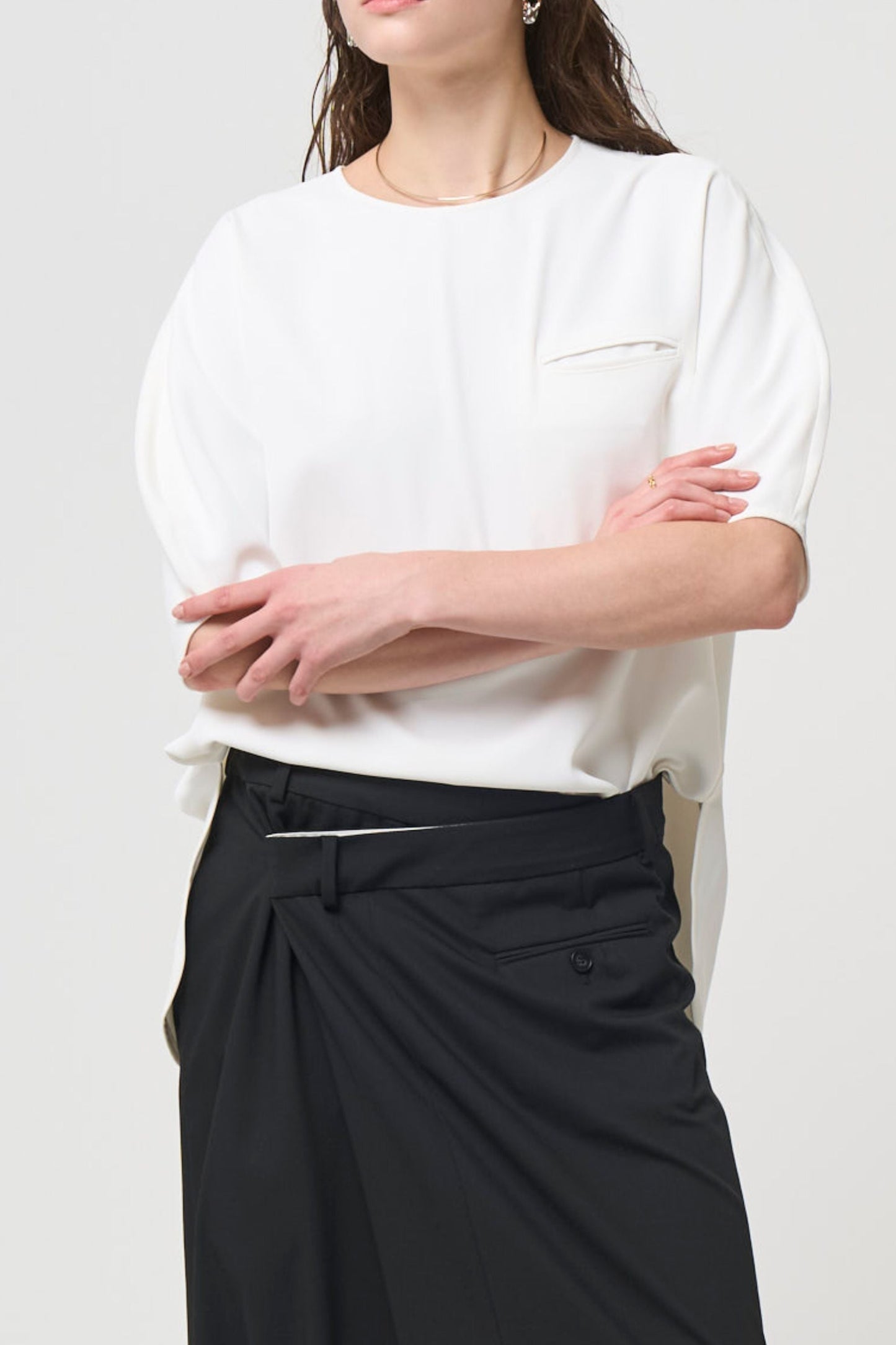 Short Sleeves TOPS - WHITE