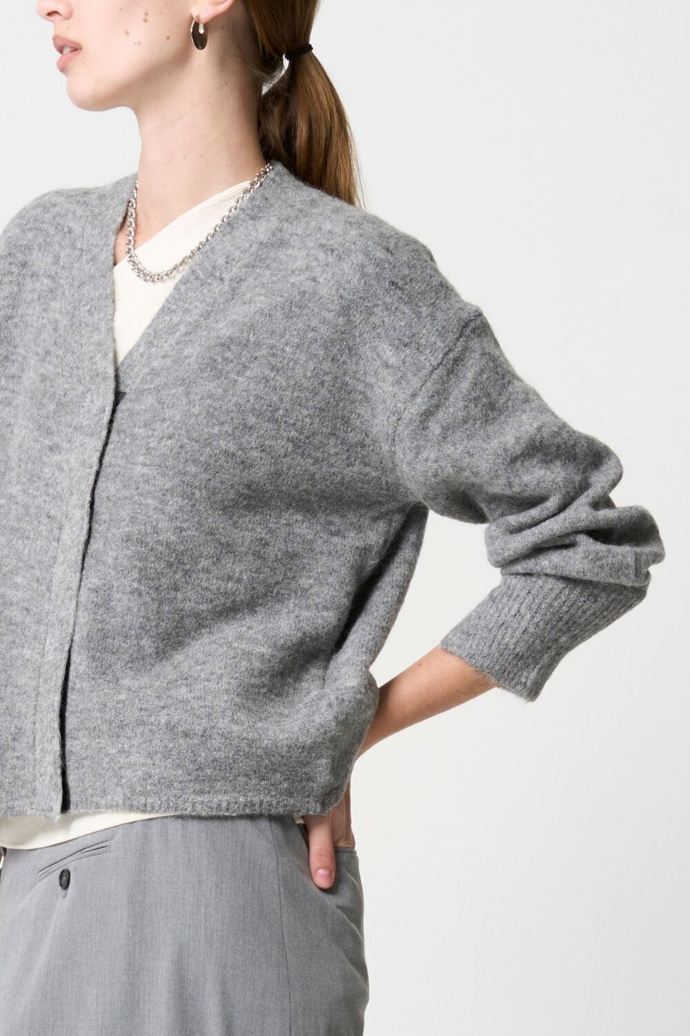 Shaggy Cardigan - GRAY