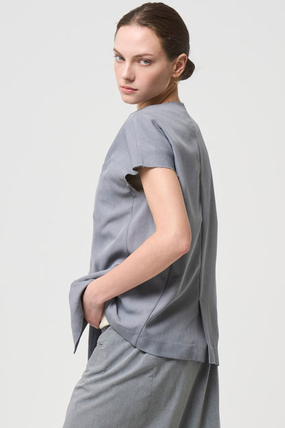 Short Sleeves Shirts Jacket - GRAY