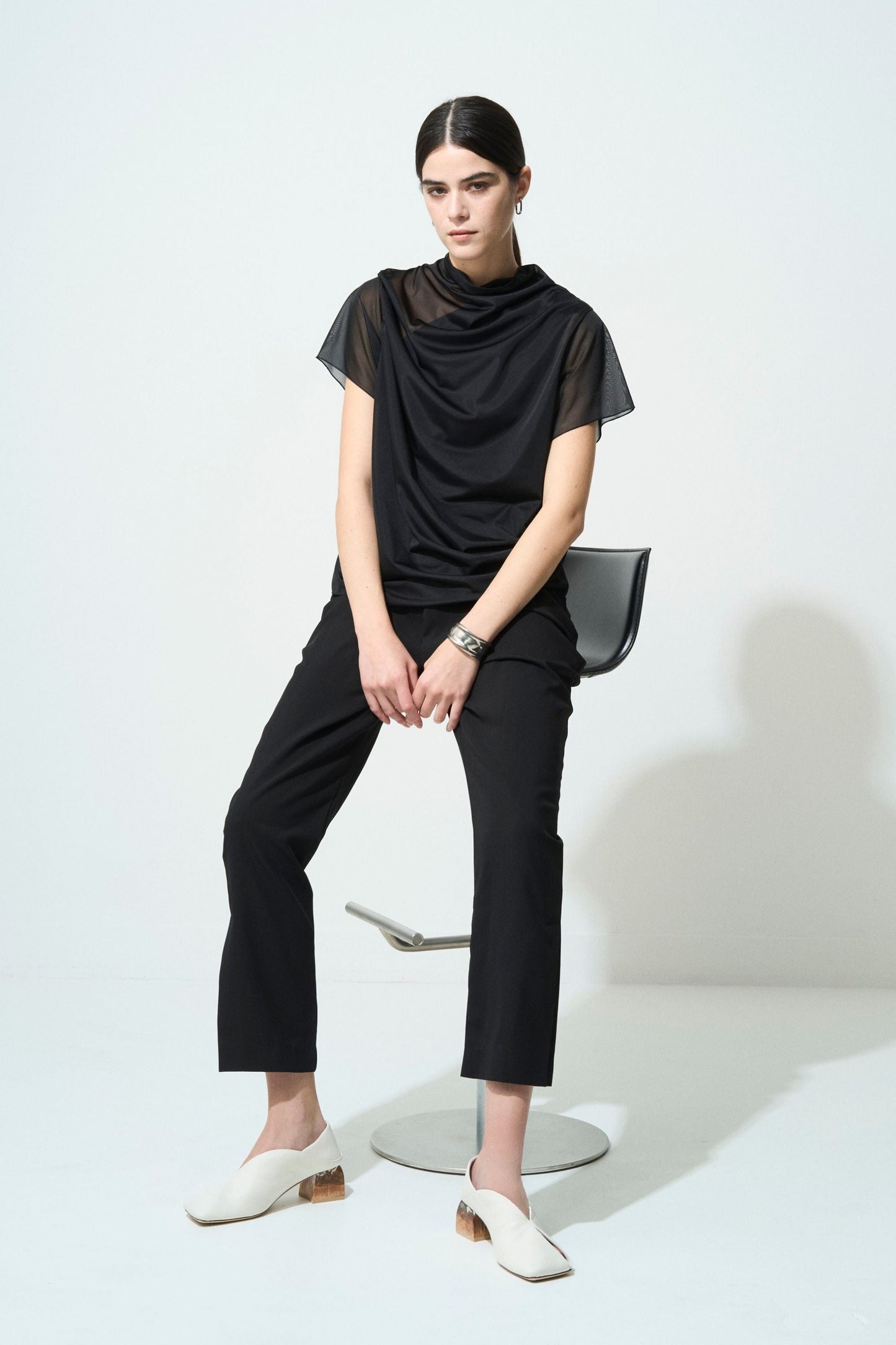River Sheer Tops - BLACK