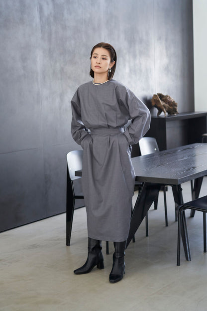 Rhombus Cocoon One piece - GRAY