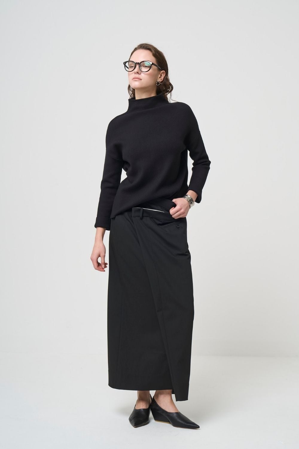 Odd Long Skirt - BLACK
