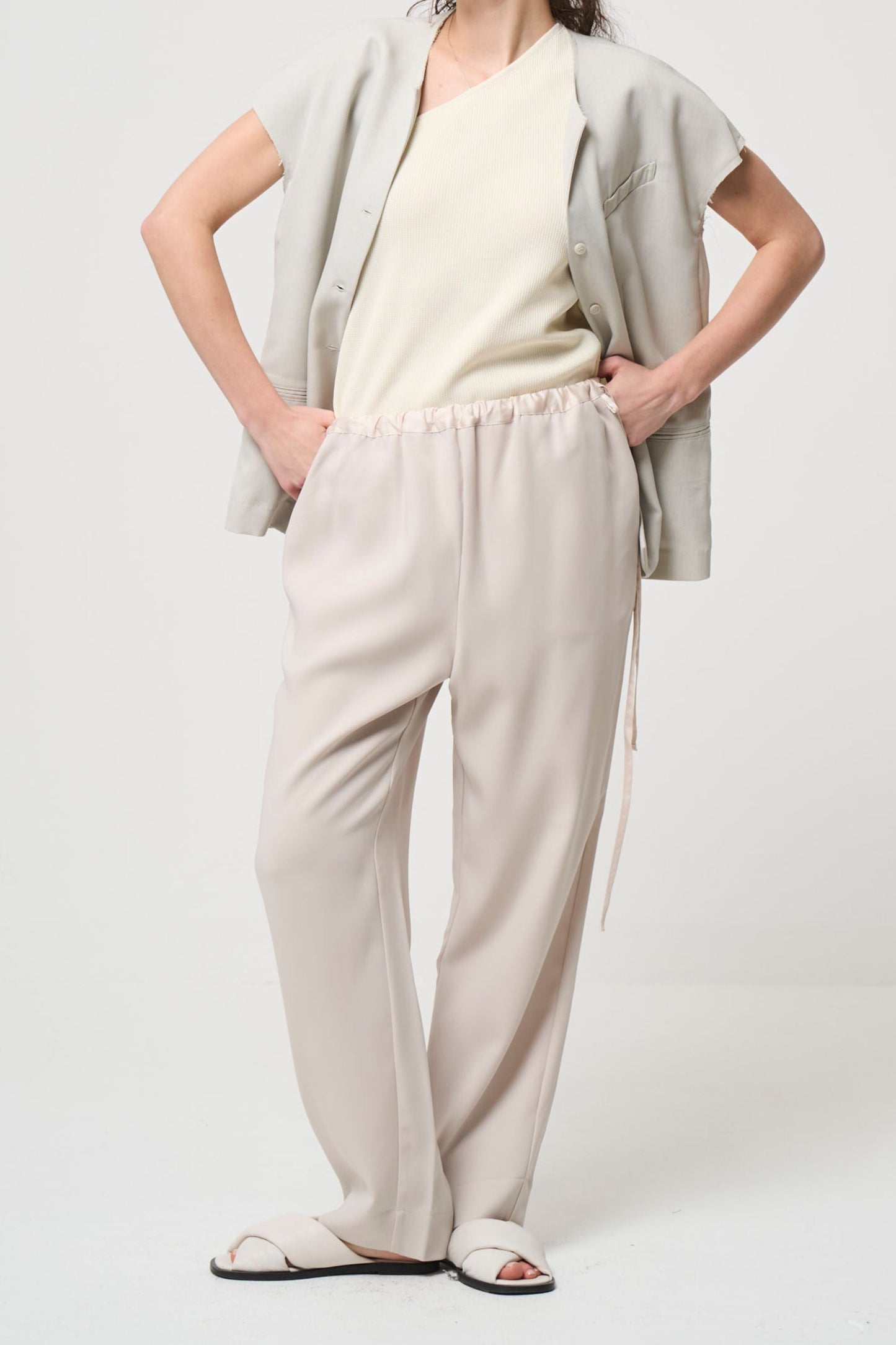 Switching Relax Pants - WHITE