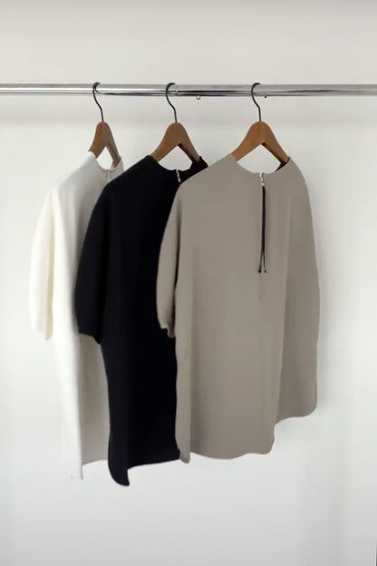 Short Sleeves TOPS - BLACK