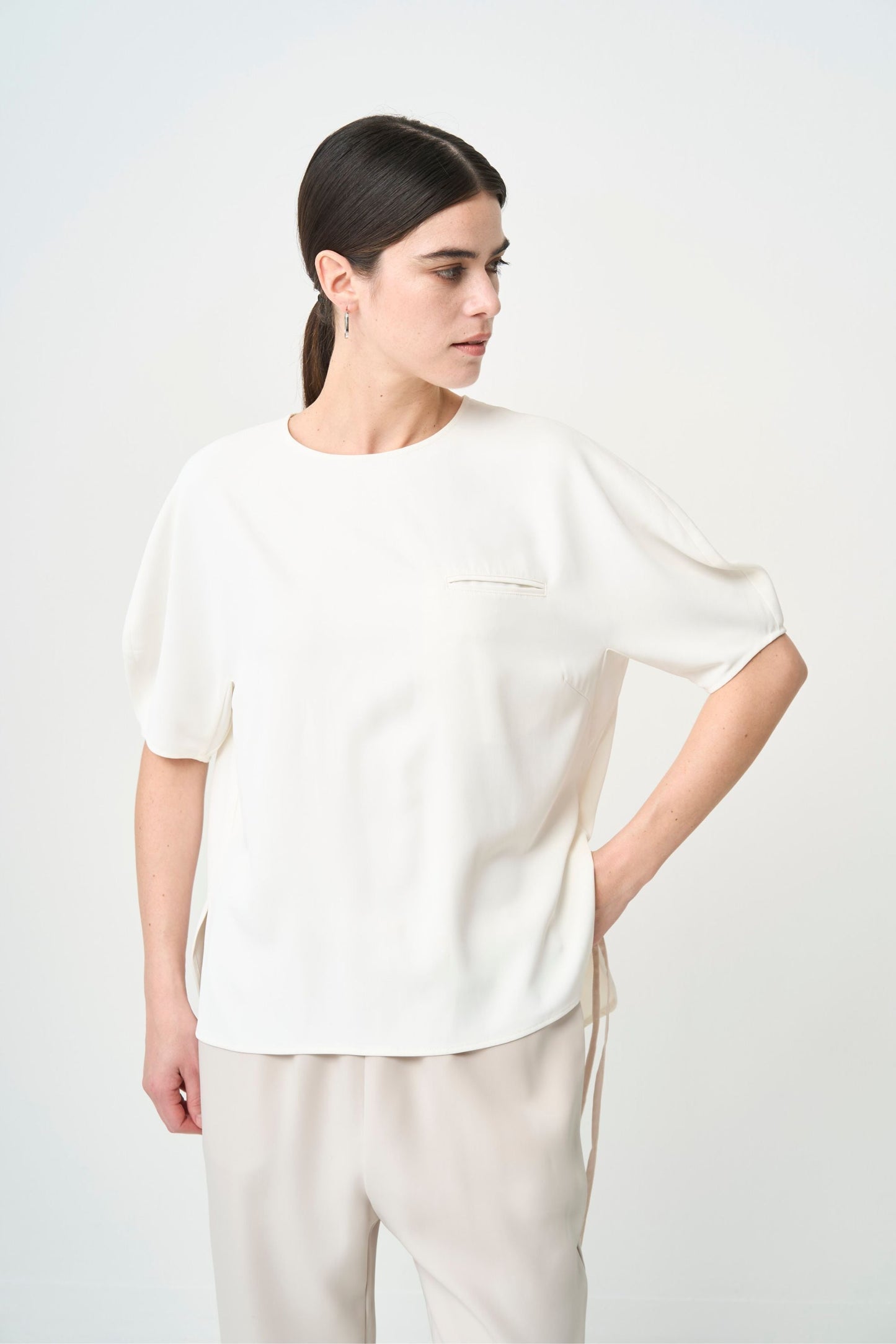 Short Sleeves TOPS - WHITE