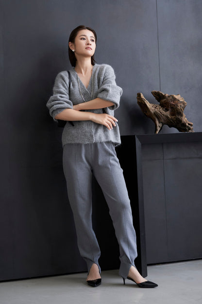 Center Press Jogger Pants - GRAY