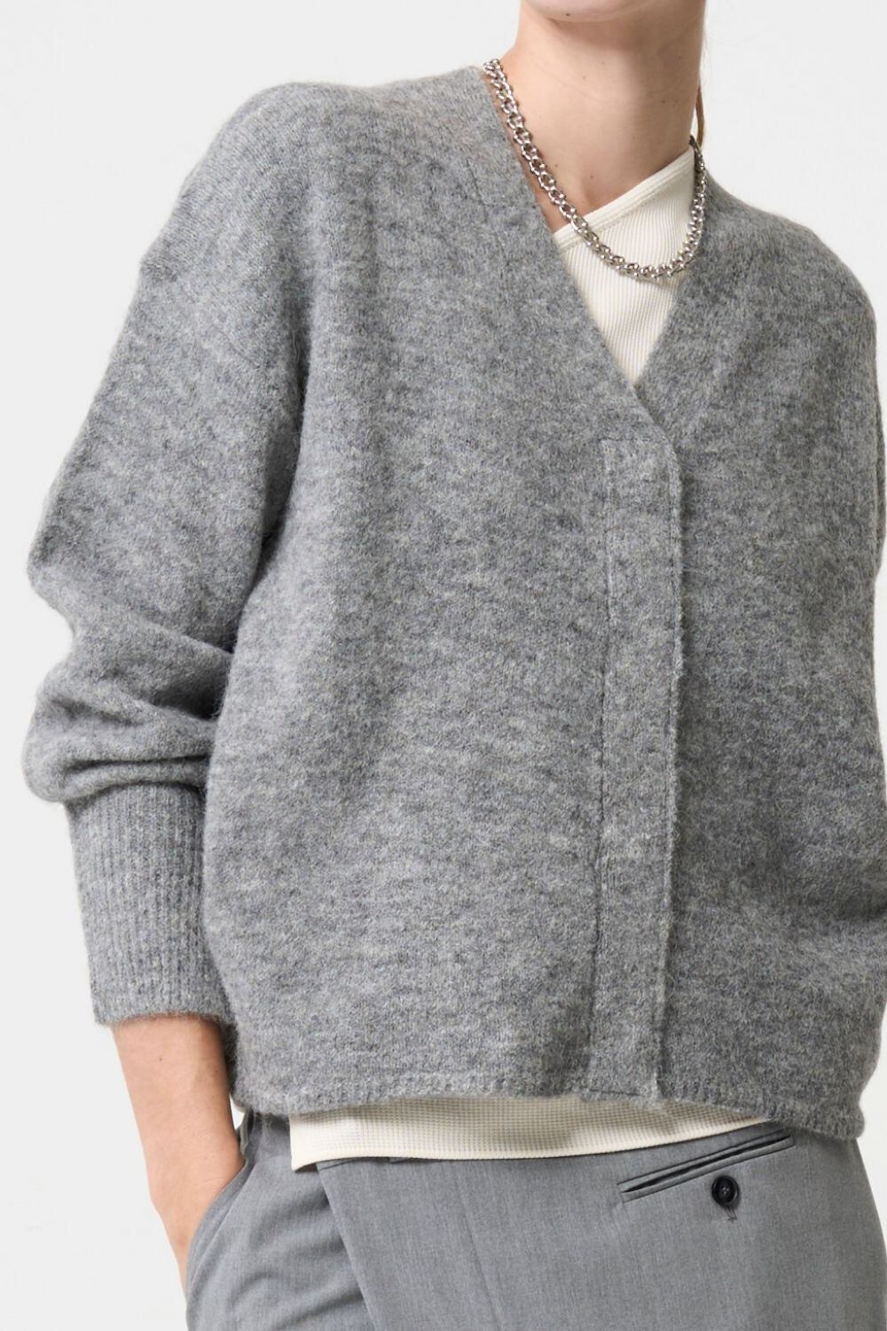 Shaggy Cardigan - GRAY