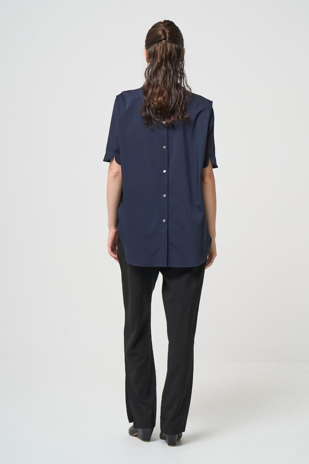 2way Collar Blouse - NAVY