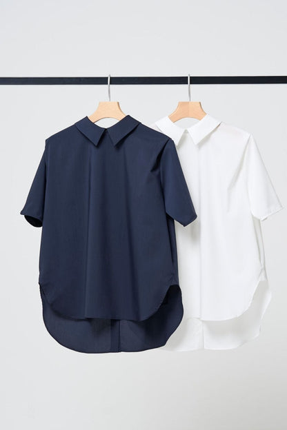 2way Collar Blouse - NAVY