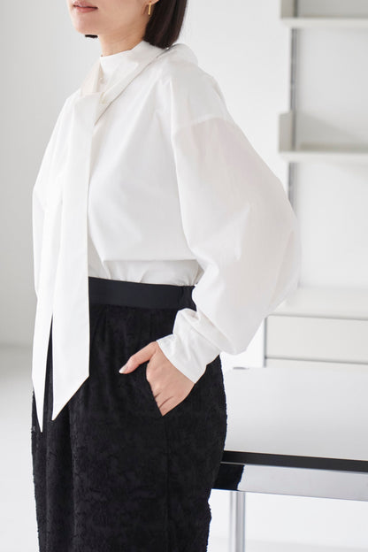 Ribbon Blouse - WHITE