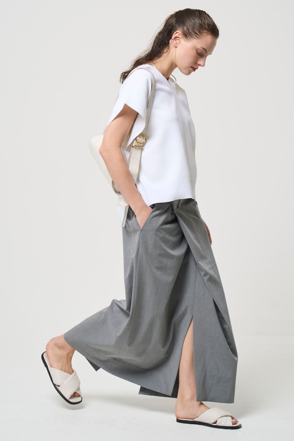 Odd Long Skirt - GRAY