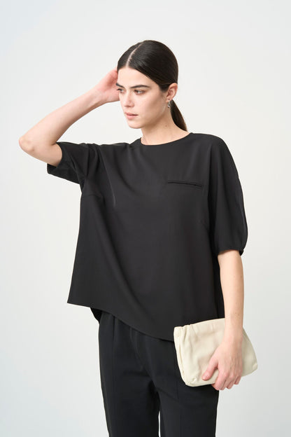 Short Sleeves TOPS - BLACK