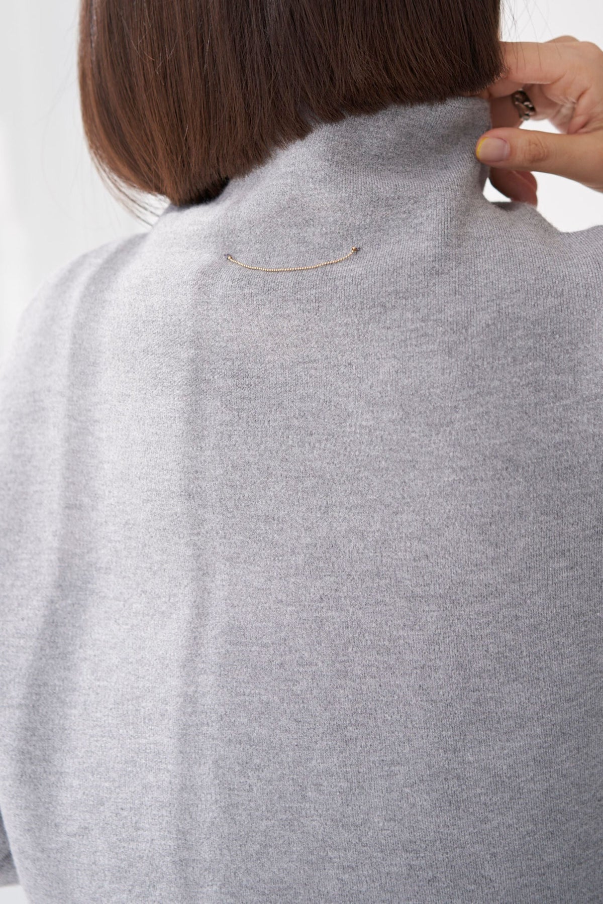 Bottle neck Knit - GRAY