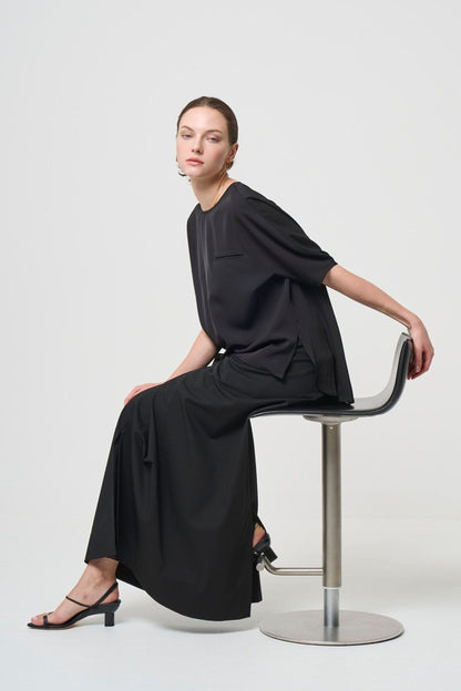 Short Sleeves TOPS - BLACK