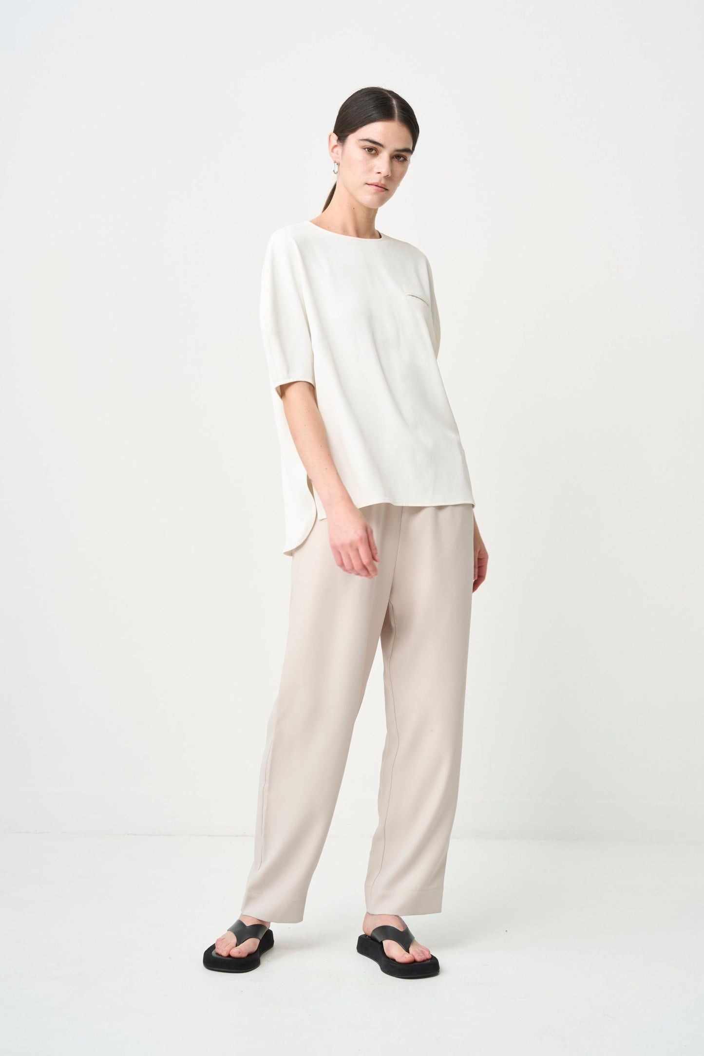 Short Sleeves TOPS - WHITE