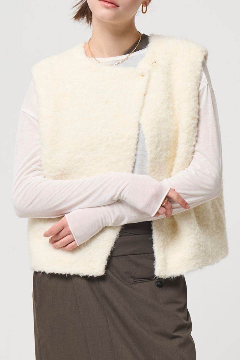 2way Boa Gilet - WHITE