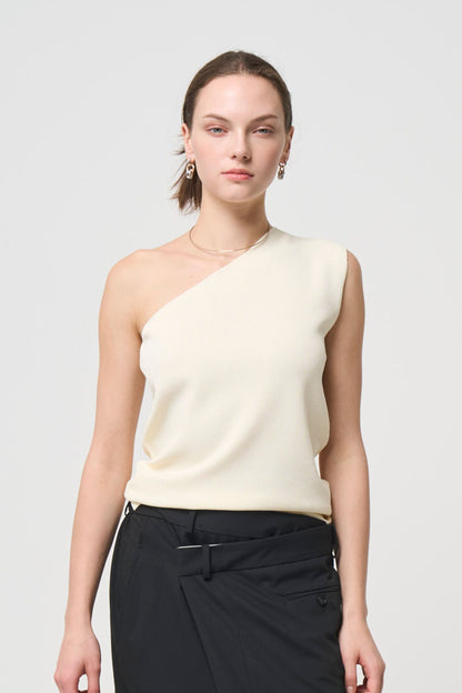 再入荷 Minimal Shoulder Cutsew - OFF WHITE