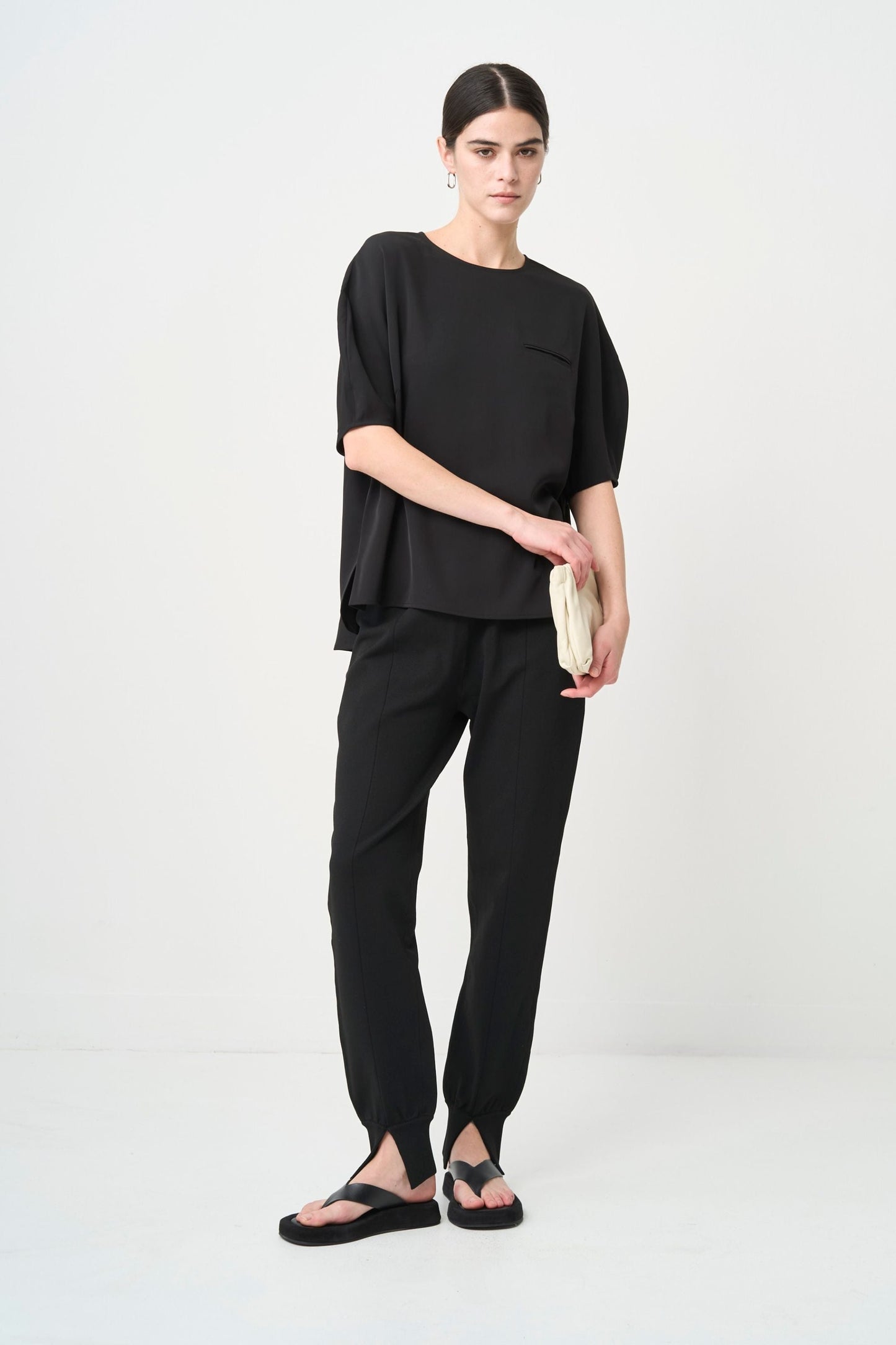 Short Sleeves TOPS - BLACK