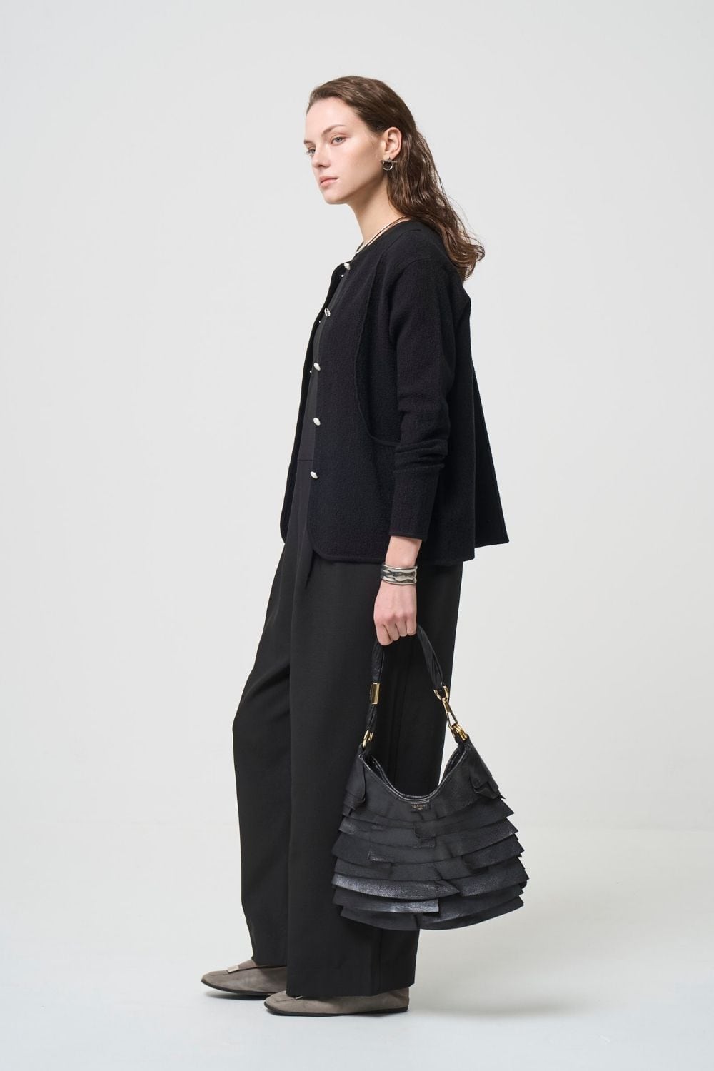 Relax Silk Jacket - BLACK