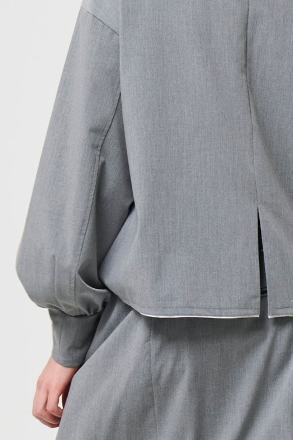 Mannish Pocket Tops - GRAY