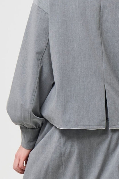Mannish Pocket Tops - GRAY