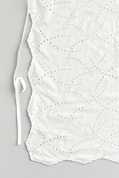 Cotton Lace Triangle Scarf - BLACK・WHITE