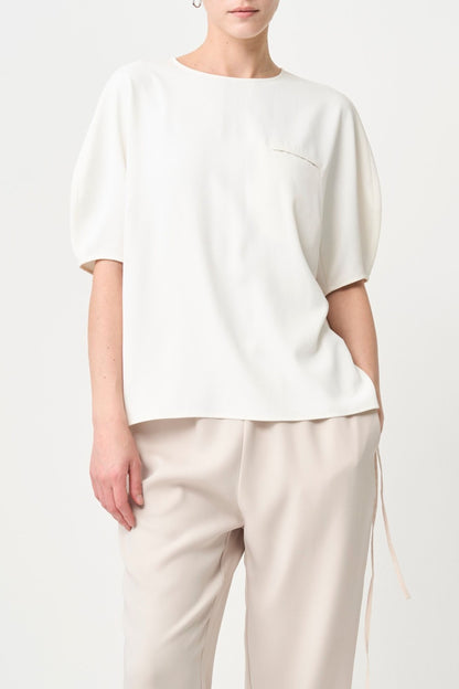 Short Sleeves TOPS - WHITE