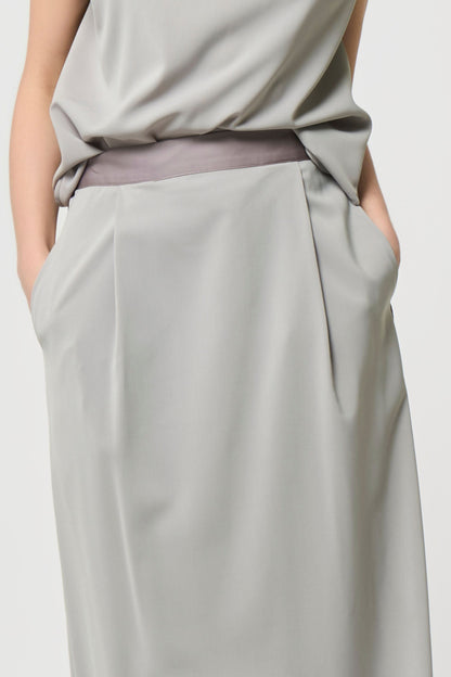 2way Long Straight Skirt - PISTACHIO GREEN