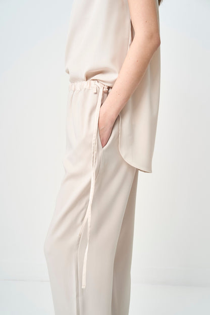 Shoulder Gather Pullover - ECRU