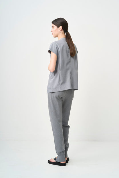 Center Press Jogger Pants - GRAY