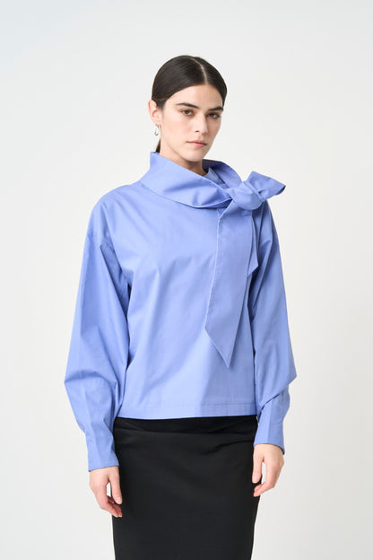 Ribbon Blouse - BLUE