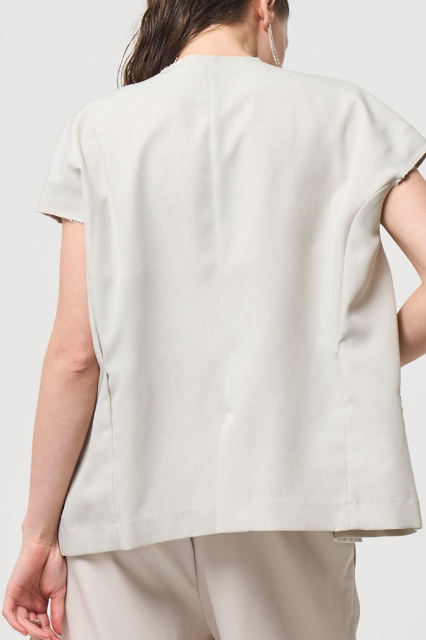 Short Sleeves Shirts Jacket - BEIGE