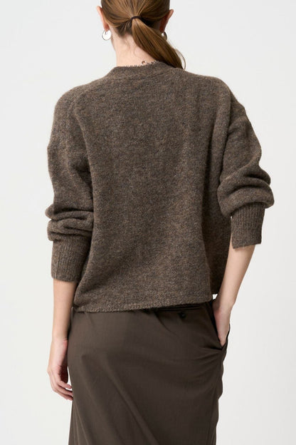Shaggy Cardigan - BROWN