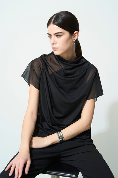 River Sheer Tops - BLACK