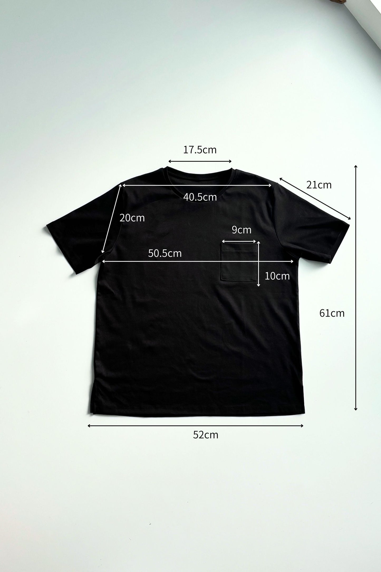 Minimal Pocket Silket T-shirts - BLACK・WHITE・DARK GRAY