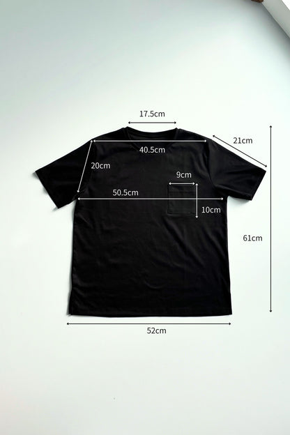 Minimal Pocket Silket T-shirts - BLACK・WHITE・DARK GRAY