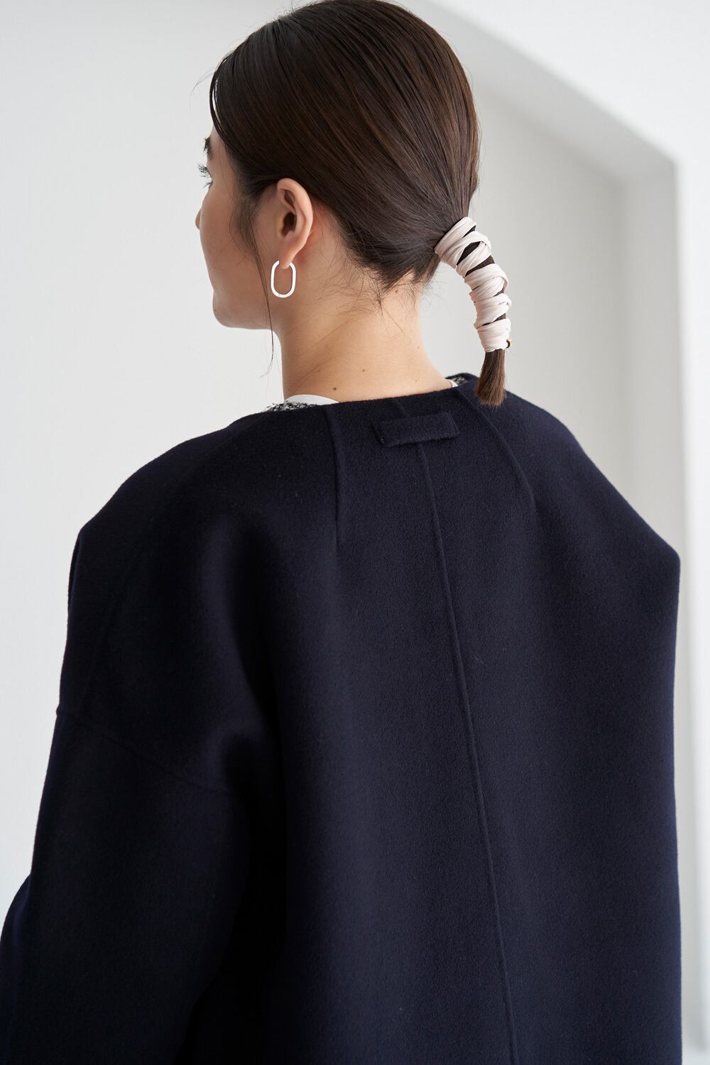 Wool River Tailored Coat - Dark Navy