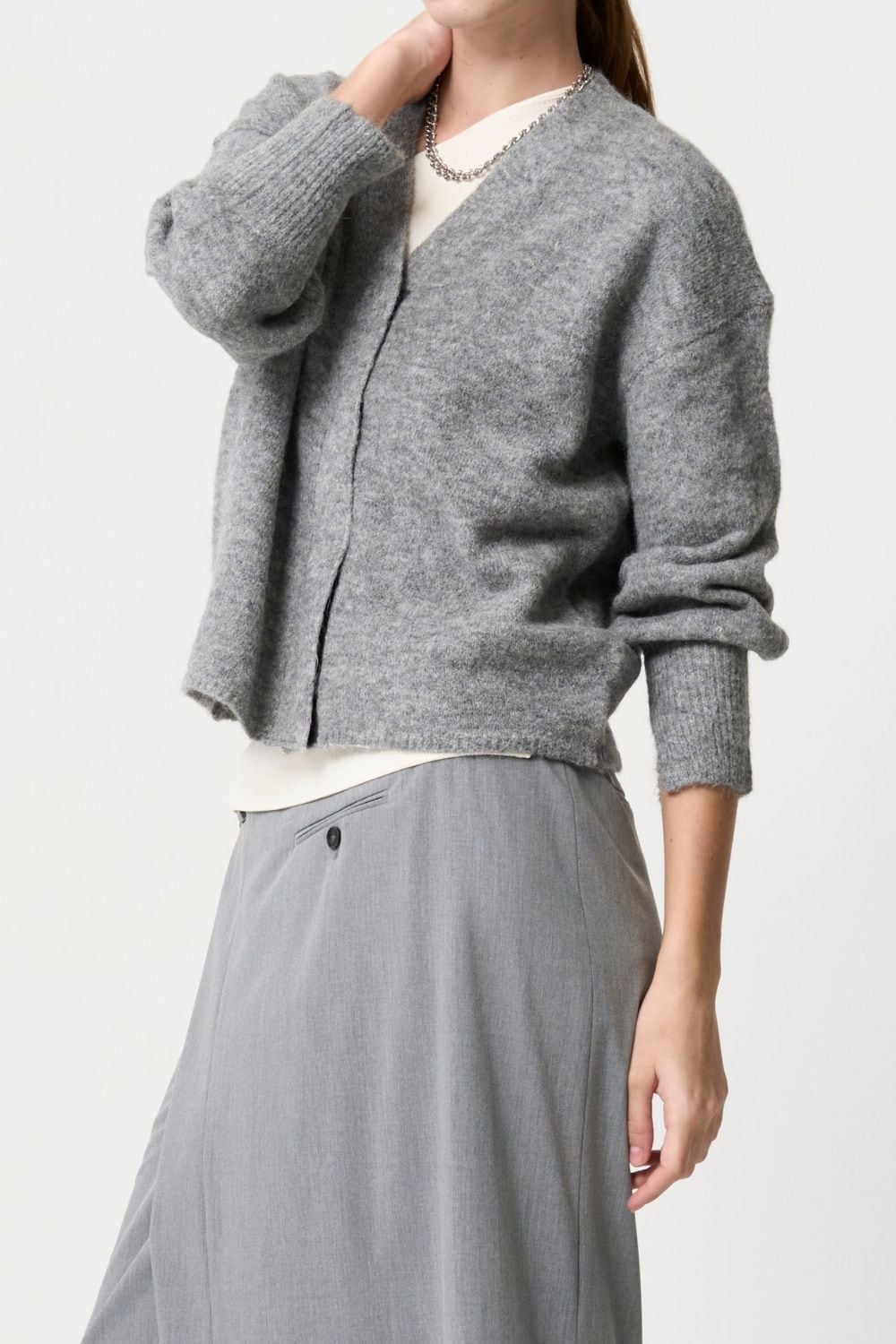Shaggy Cardigan - GRAY