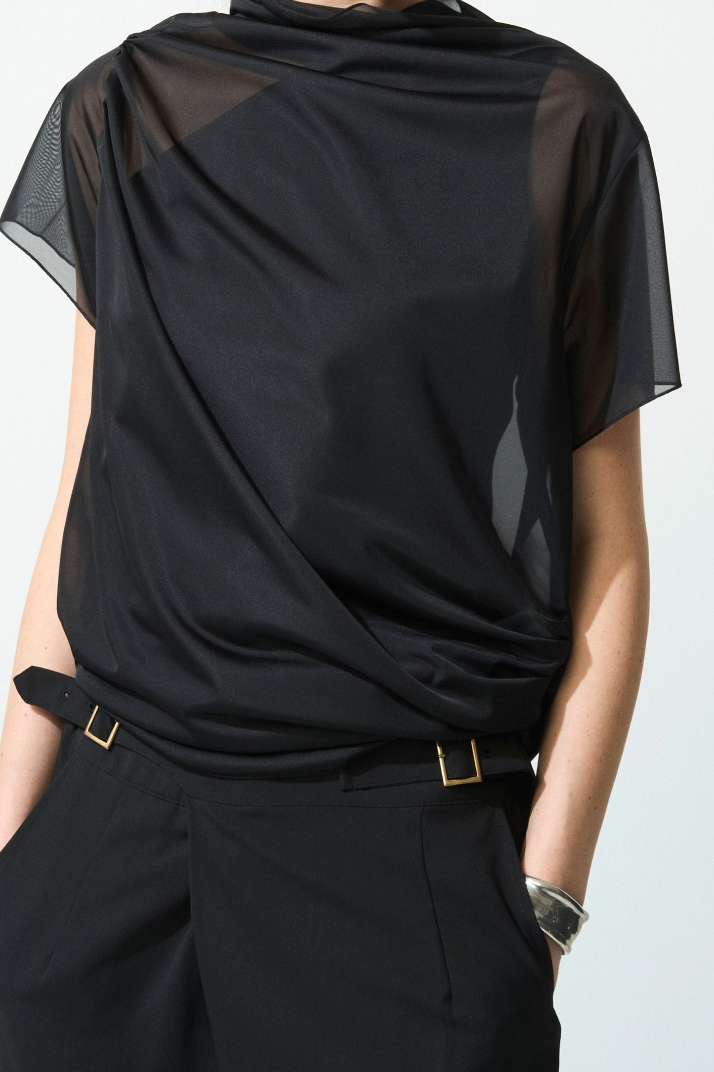 River Sheer Tops - BLACK