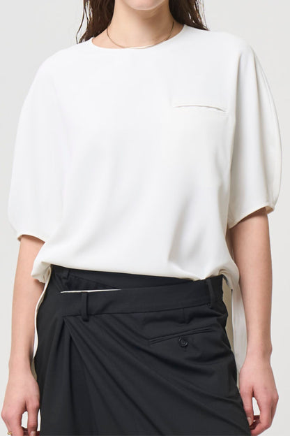 Short Sleeves TOPS - WHITE
