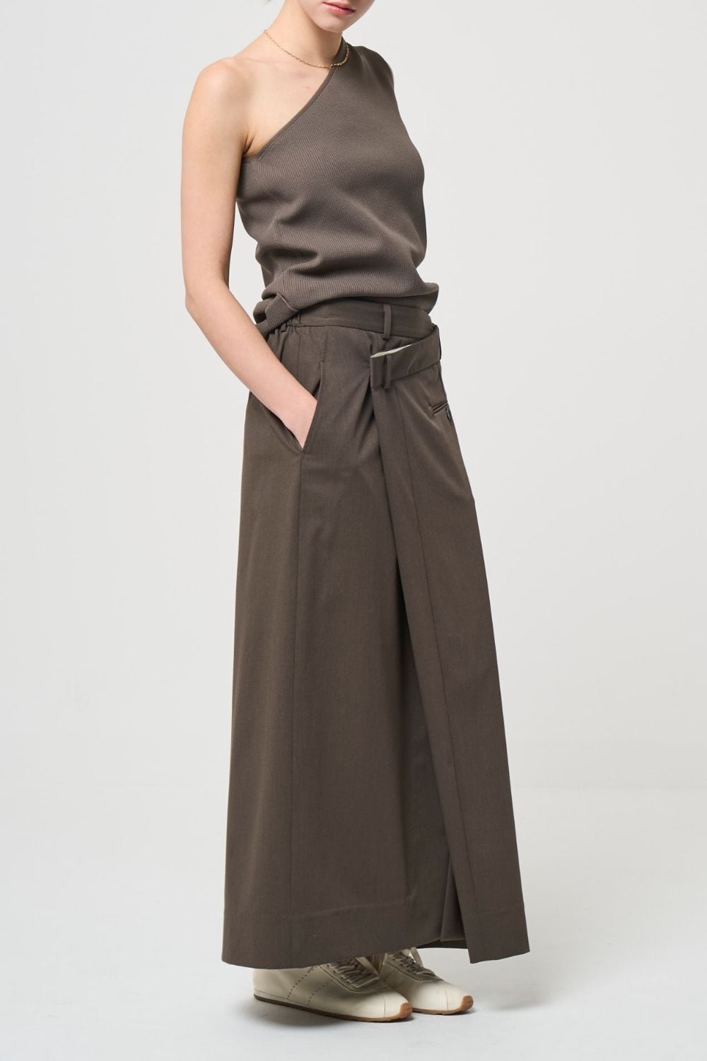 Odd Long Skirt - BROWN
