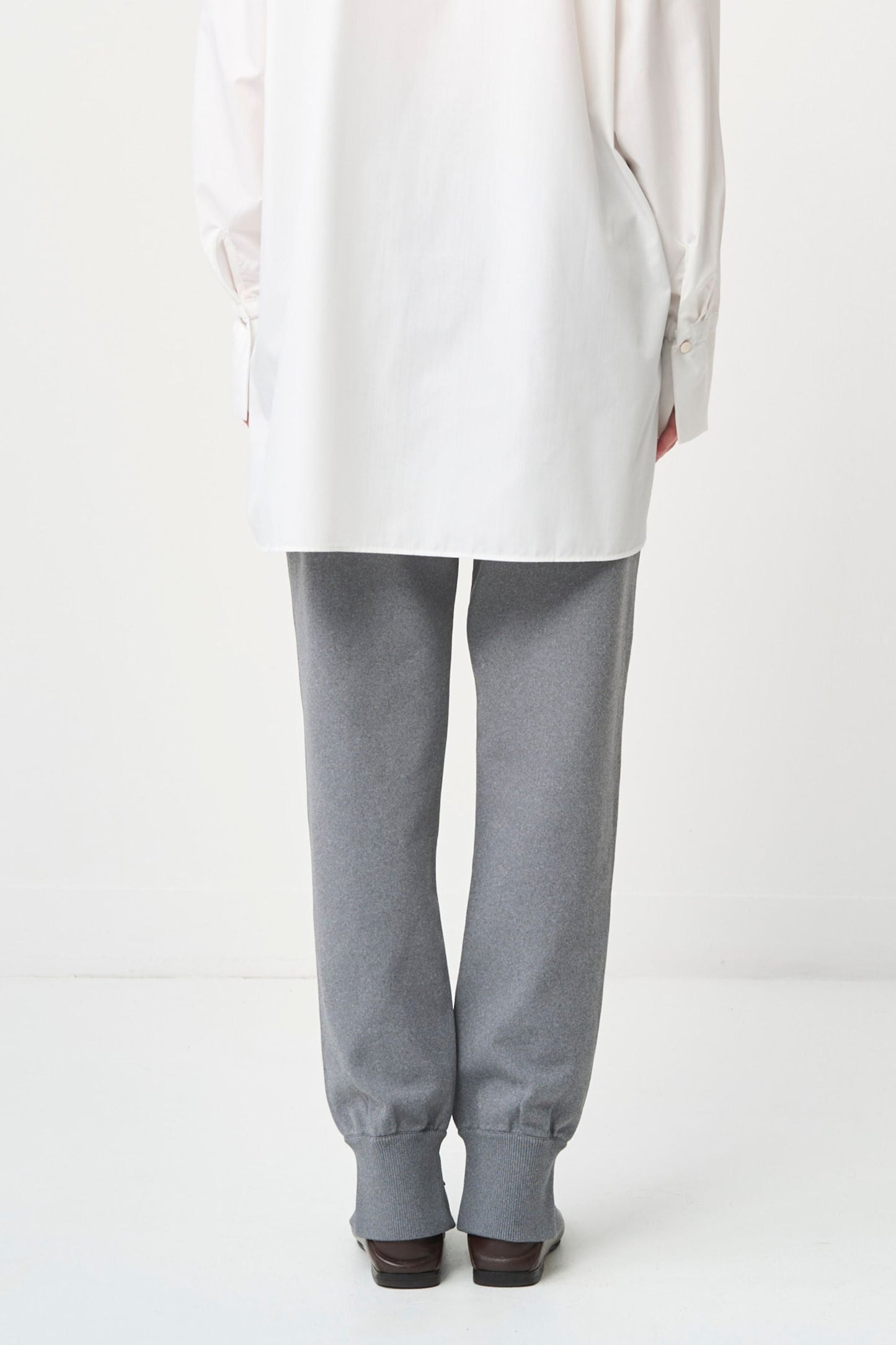 STAND-UP COLLAR OVER SHIRT - WHITE