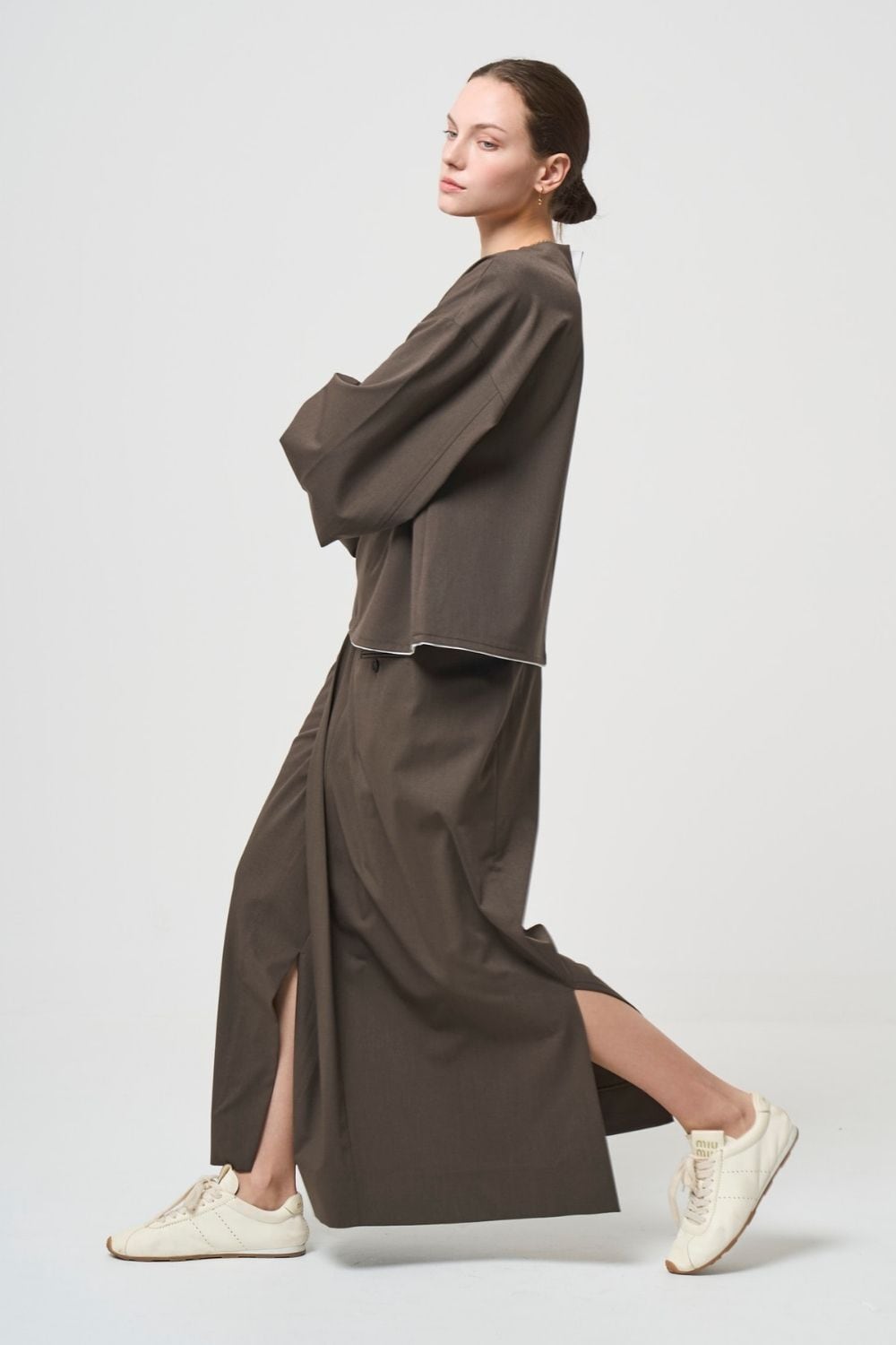 Odd Long Skirt - BROWN