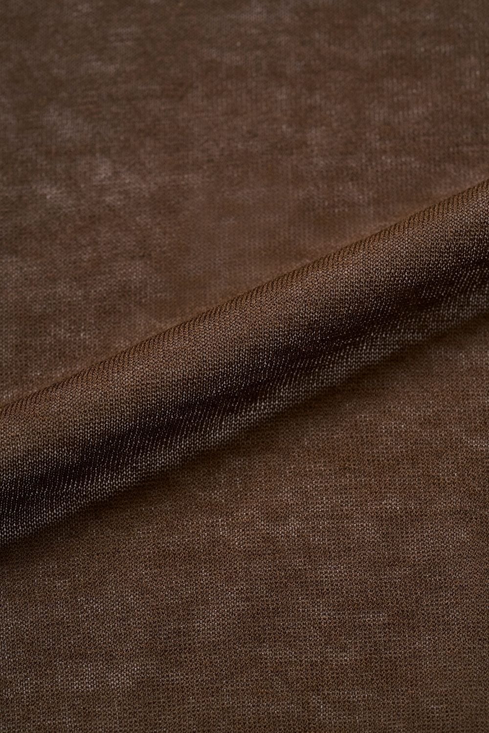 Breathable Cotton Cardigan - BROWN