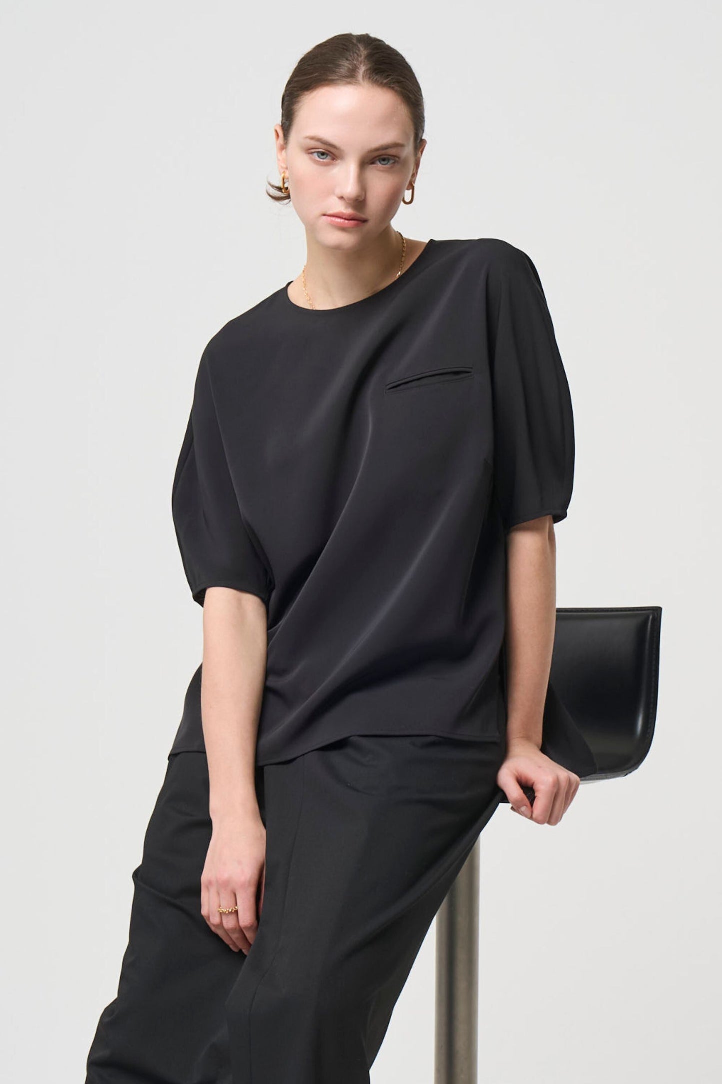 Short Sleeves TOPS - BLACK