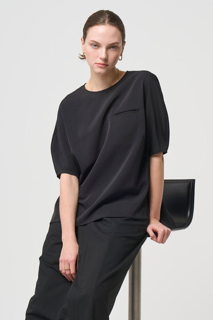 Short Sleeves TOPS - BLACK
