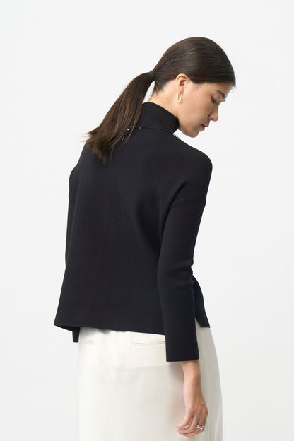 Bottle neck Knit - BLACK