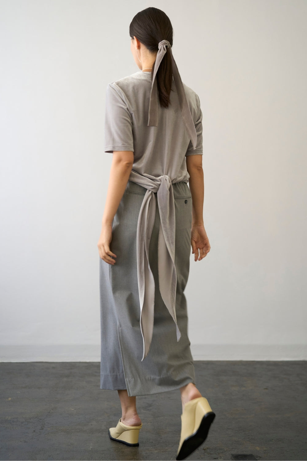 Dry Velour Boxy Tee - ICY SILVER