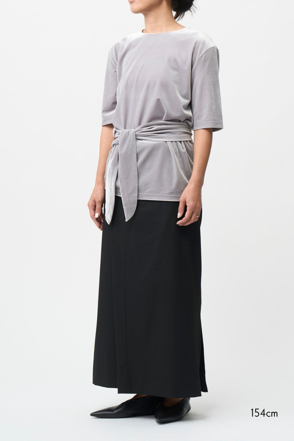 Dry Velour Boxy Tee - ESPRESSO